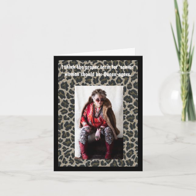 Humorous name for senior women card (Front)