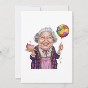 Humorous Nana Birthday Cake Slice Card