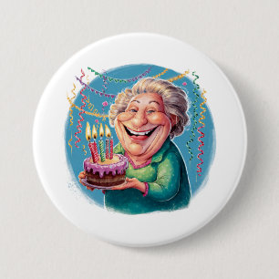 Humorous Nana Birthday Party Button
