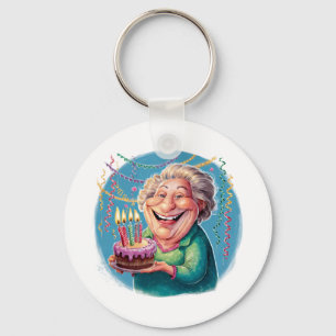 Humorous Nana Birthday Party Keychain