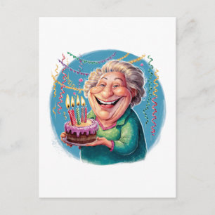 Humorous Nana Birthday Party Postcard