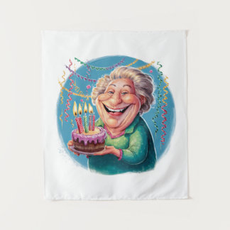 Humorous Nana Birthday Party Tapestry