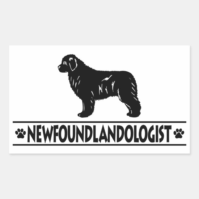 Humorous Newfoundland Rectangular Sticker (Front)