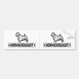 Humorous Norwich Terrier Bumper Sticker