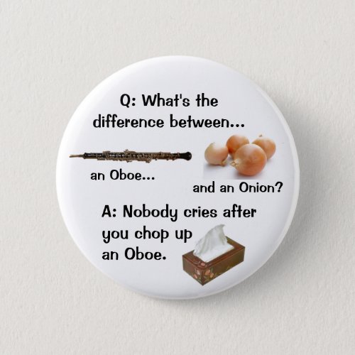 Humorous Oboe Joke Button