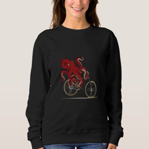 Humorous Octopuses Bikers Wheelers Graphic Tee