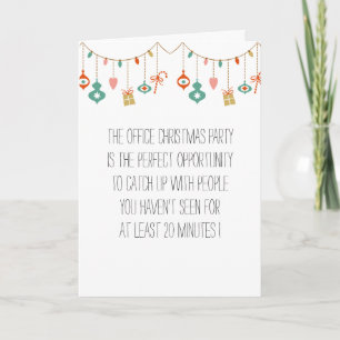 Humorous Office/Work Christmas Card Garland Design