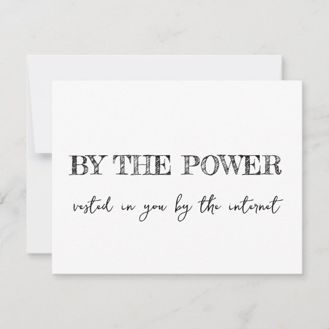 Humorous Officiant Proposal: Unique 'Marry Us'  Invitation (Front)