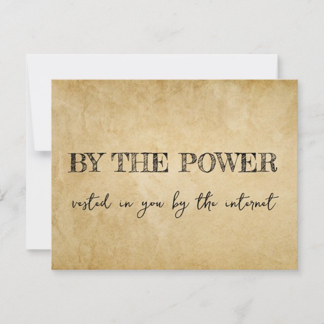 Humorous Officiant Proposal: Unique 'Marry Us'  Invitation (Front)