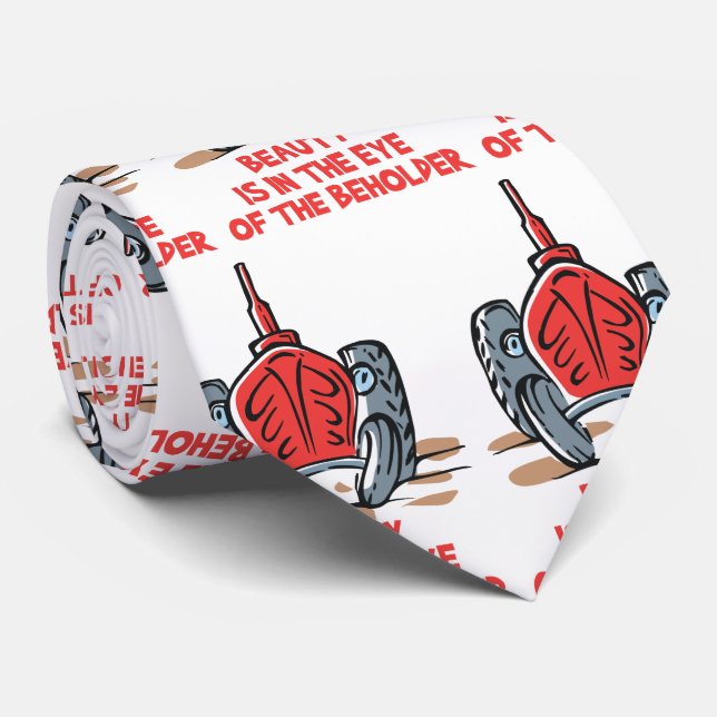Humorous Old Tractor Jalopy Beauty Neck Tie (Rolled)