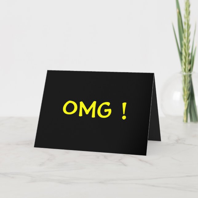 Humorous OMG Birthday Card (Front)