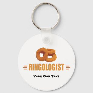 Humorous Onion Ring Title Keychain