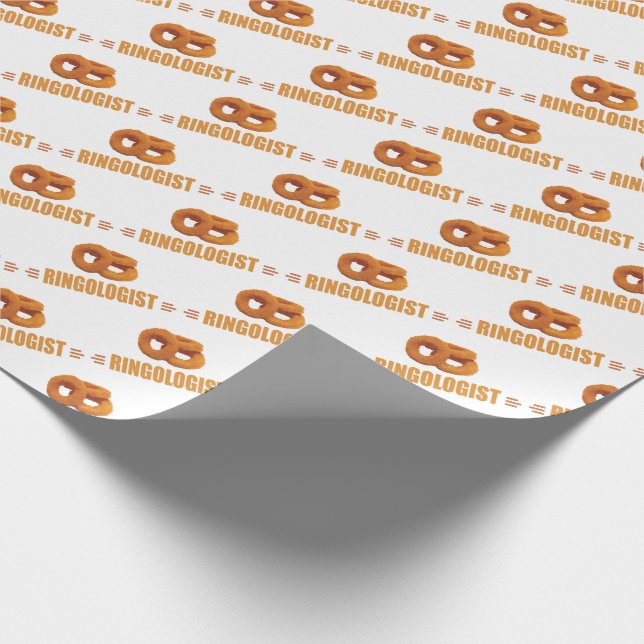 Humorous Onion Ring Title Wrapping Paper (Corner)