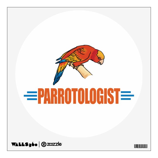 Humorous Parrot Wall Decal (Front)