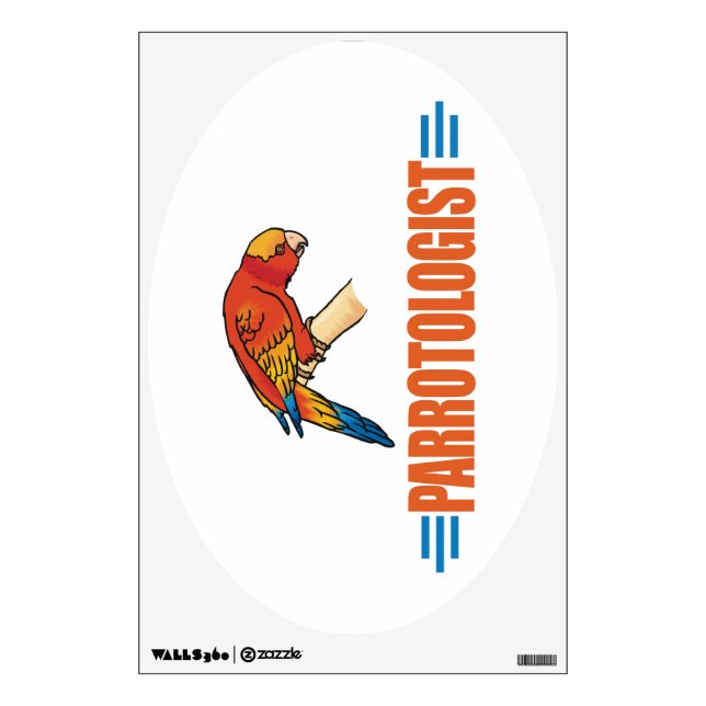 Humorous Parrot Wall Sticker (Front)