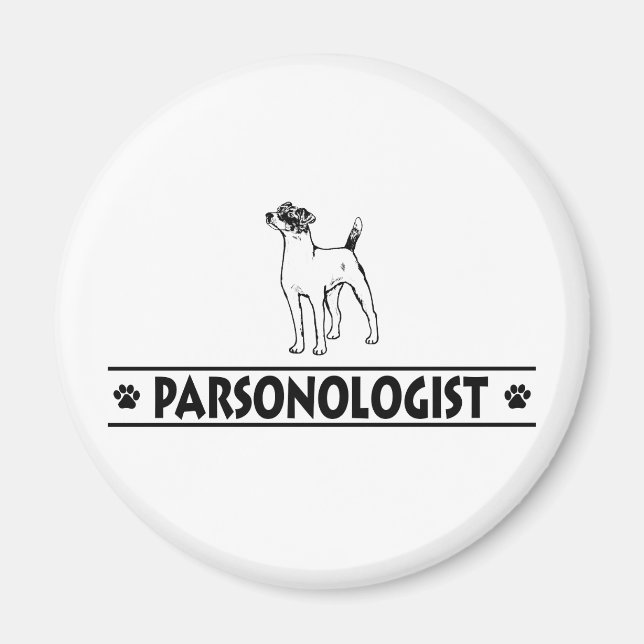 Humorous Parson Russell Terrier Magnet (Front)