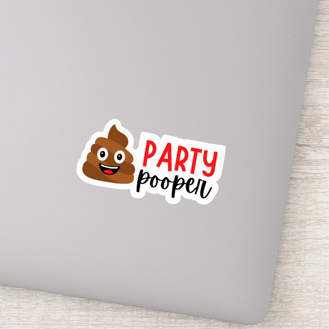 Humorous Party Pooper Sticker (Creator Uploaded)