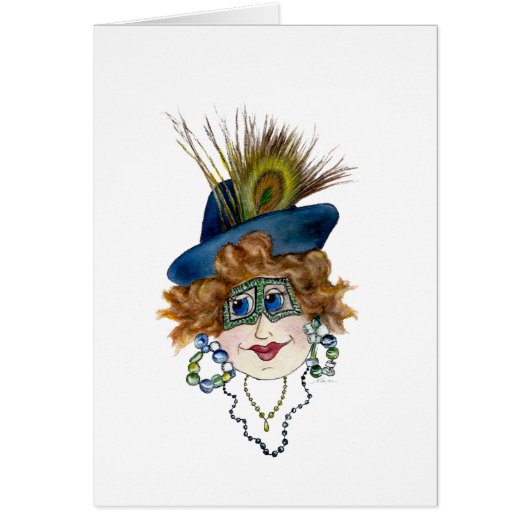 Humorous Peacock Lady Out of Order Cards (Front)