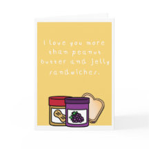 Humorous peanut butter and jelly sandwich