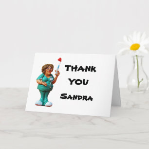 Humorous Personalizable Nurses Thank You Card