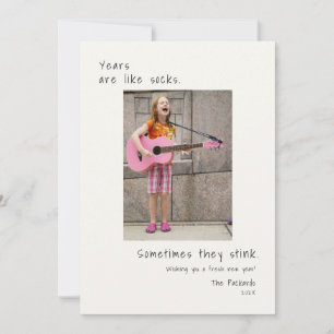 Humorous Photo New Year  Holiday Card