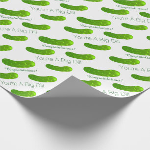 Humorous Pickle Congratulations Wrapping Paper