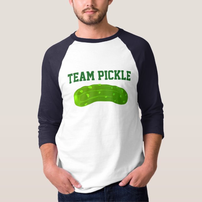 Humorous Pickle Raglan T-Shirt (Front)