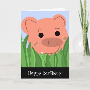 Humorous Piggy Birthday Card