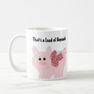Humorous Pink Pig with Saying Coffee Mug