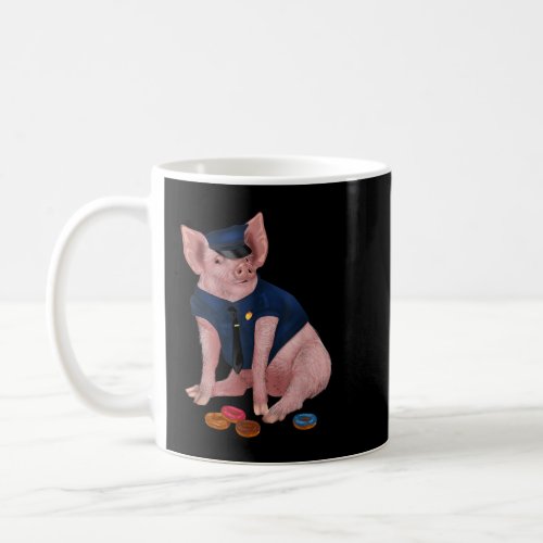 Humorous Police Doughnut Pig Cop For Policemen She Coffee Mug