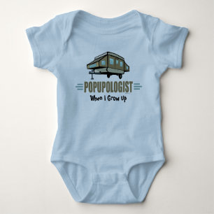 Humorous Pop Up Camper Baby Bodysuit