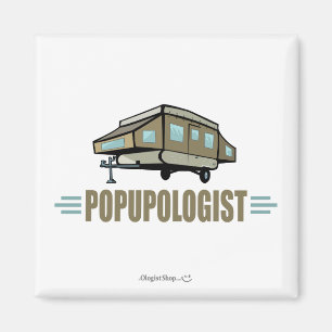Humorous Pop Up Camper Magnet