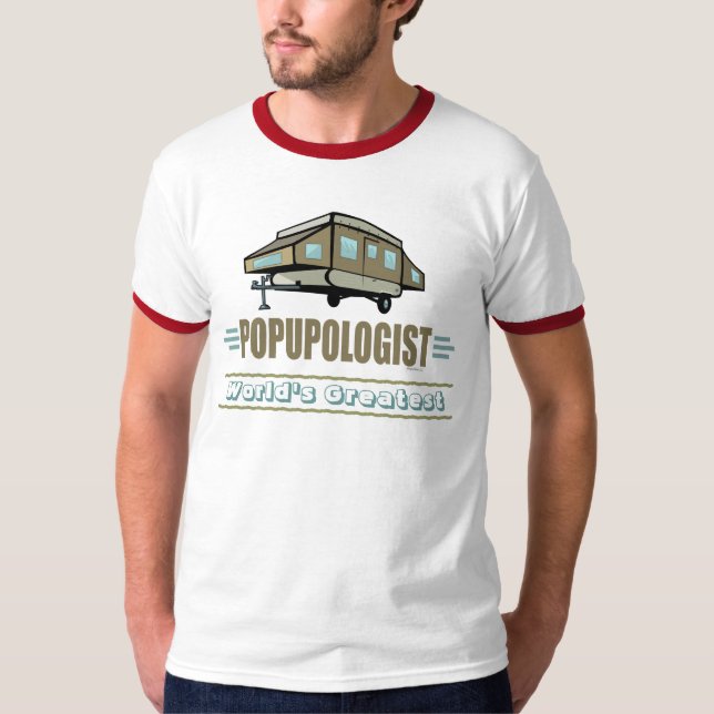 Humorous Pop Up Camper T-Shirt (Front)