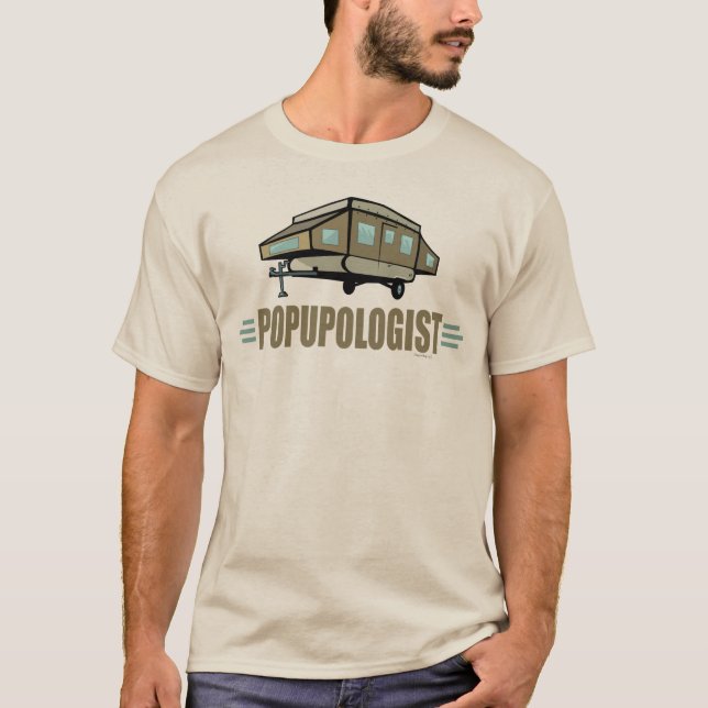 Humorous Pop Up Camper T-Shirt (Front)