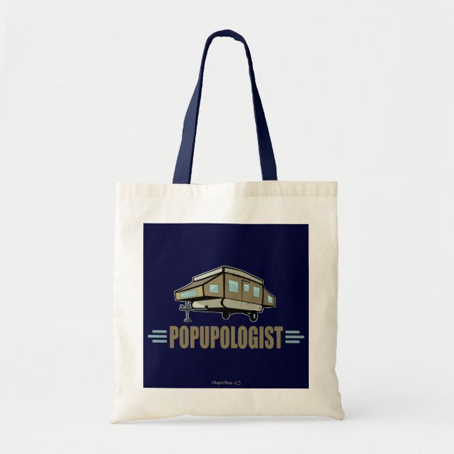 Humorous Pop Up Camper Tote Bag (Front)