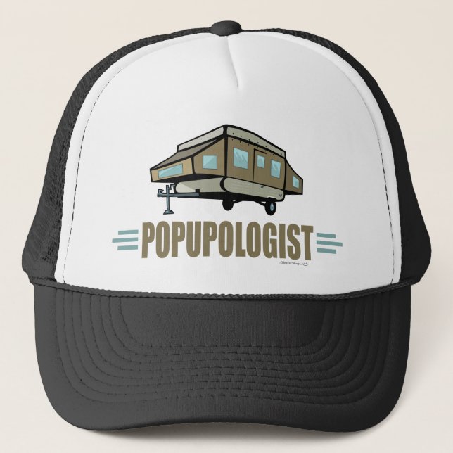 Humorous Pop Up Camper Trucker Hat (Front)