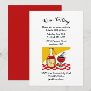 Humorous Port Wine Birthday Party Invitations