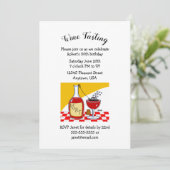 Humorous Port Wine Birthday Party Invitations (Standing Front)