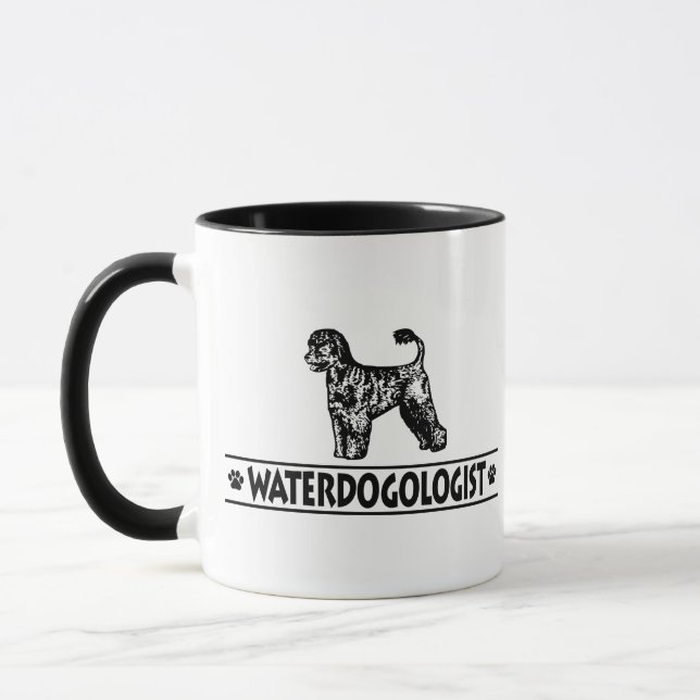 Humorous Portuguese Water Dog Mug (Left)