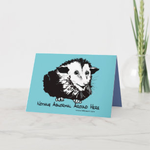 Humorous Possum Greeting Card