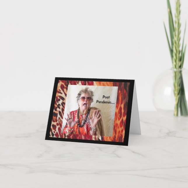 Humorous Post-Pandemic Habits Card (Front)