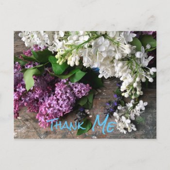 Humorous Postcard:   Lilac Thank “me” Notes by logodiane at Zazzle