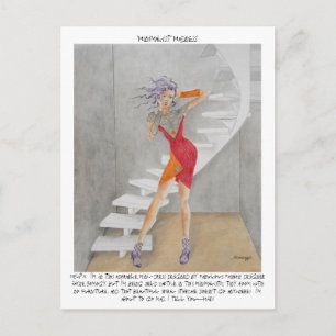 Humorous Postcard w/ Original Art