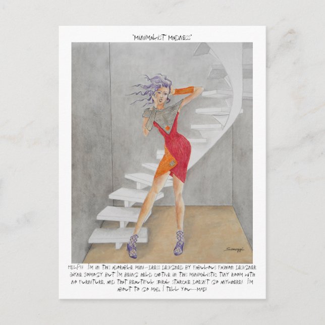 Humorous Postcard w/ Original Art (Front)