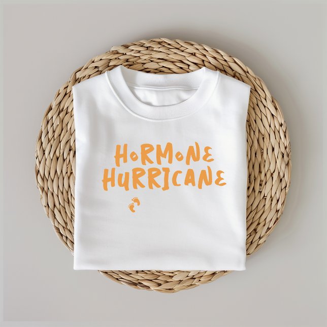 Humorous pregnancy baby fingerprint orange T-Shirt (Creator Uploaded)