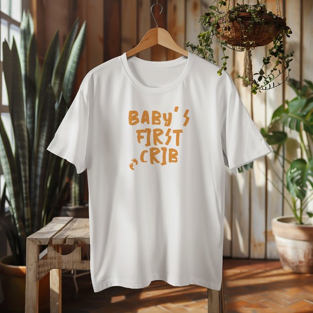 Humorous pregnancy baby fingerprint orange T-Shirt (Creator Uploaded)