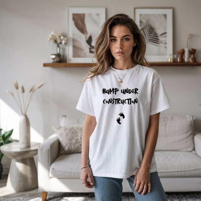 Humorous pregnancy fingerprint black T-Shirt (Creator Uploaded)