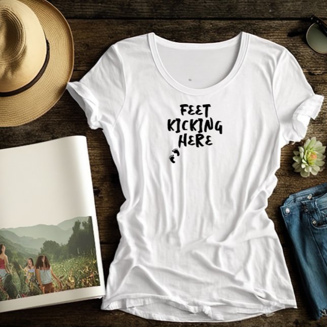 Humorous pregnancy fingerprint black T-Shirt (Creator Uploaded)