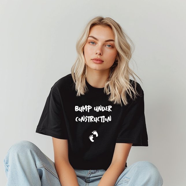 Humorous pregnancy fingerprint black white T-Shirt (Creator Uploaded)