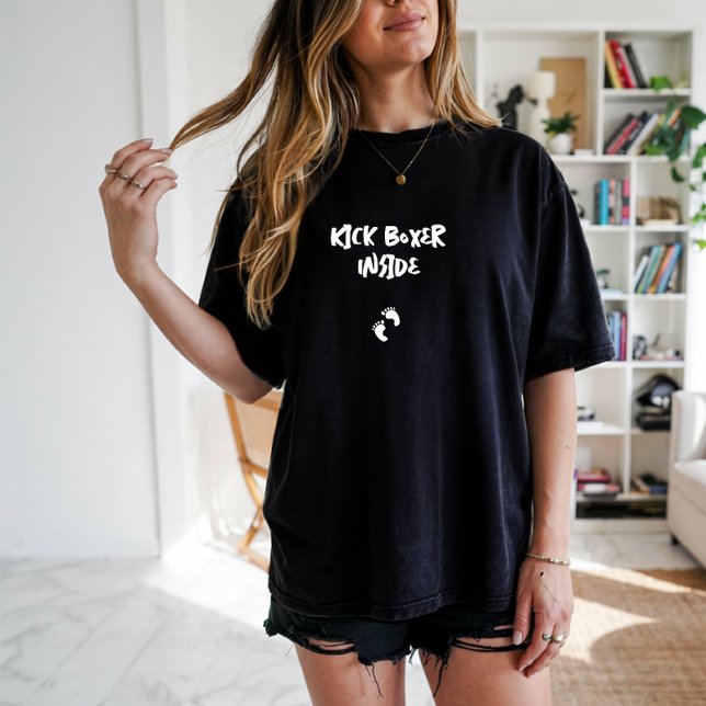 Humorous pregnancy fingerprint black white T-Shirt (Creator Uploaded)